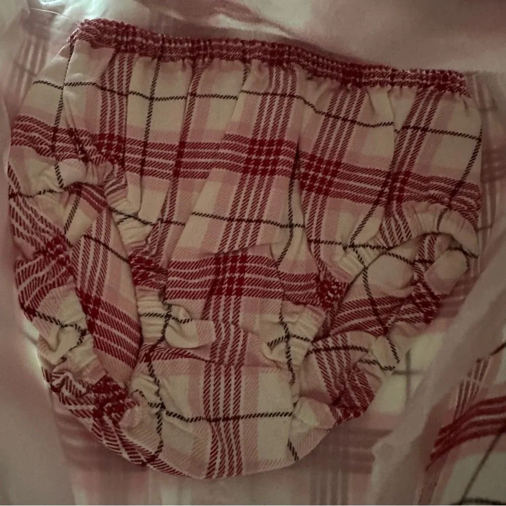 Janie and Jack 3-6 Months Baby Girl Pink Plaid Dress NWT